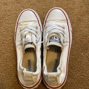 white slip on converse